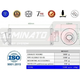 Duslintuvo kompl. Dominator Round BMW K1200GT 2003-2005