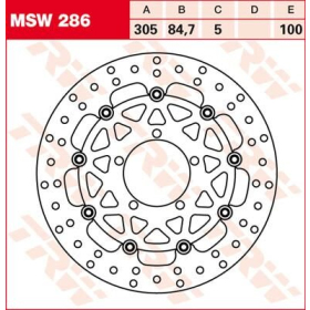 TRW Round Floating Brake Rotor Triumph Speed Twin / Tiger / Tiger Explorer 800-1200cc 11-20