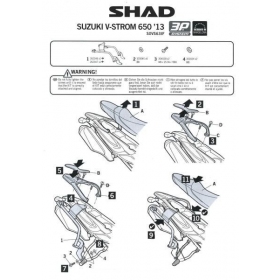 SIDE CASE HOLDER SET FOR SUZUKI V-STROM DL 650cc 2012-2016