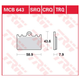 TRW KH180 sinter racing Brake Pads KAWASAKI ZXR 400L 91-03