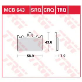 TRW KH180 sinter racing Brake Pads KAWASAKI ZXR 400L 91-03