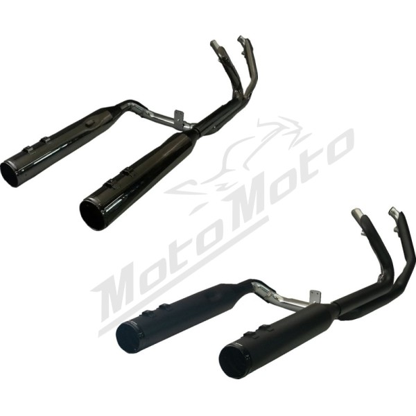 KHROME WERKS 2-into-2 Dominator Exhaust System Harley Davidson FLH / FLHGB / FLHR / FLHRXS / FLHT / FLHX / FLTRX / FLTRXS 1750-1977 17-25