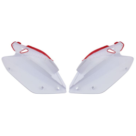 Side covers white / red CEMOTO ​​​​​​​HONDA CRF 250 2004-2005