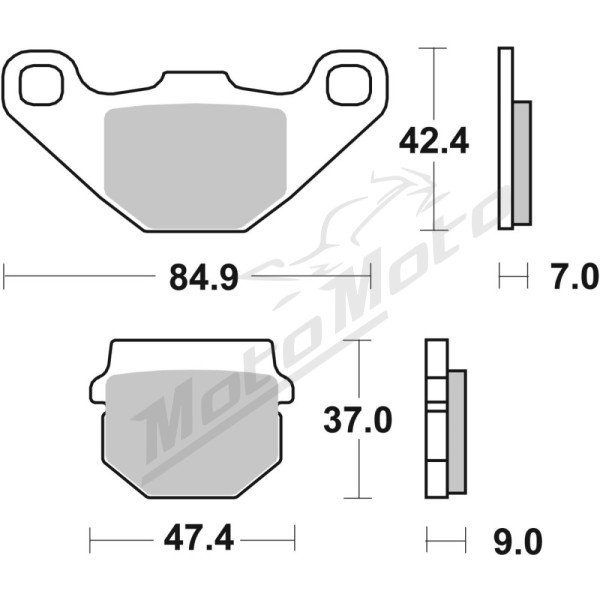 SBS HF Street 544HF Ceramic Organic Brake Pads Aprilia / Can Am / Cectek / CPI / Derbi / Kawasaki / Polaris / Suzuki / Yamaha 50-500cc 81-22