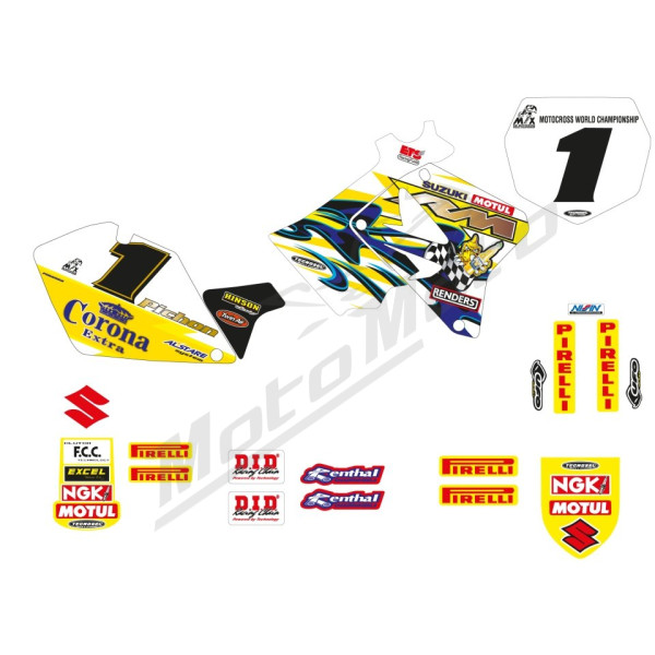 Blackbird set of stickers REPLICA TEAM SUZUKI 2003 Suzuki RM 125-250cc 01-24