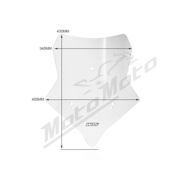 WRS Windscreen Sport Clear Moto Morini X-Cape 650cc ABS 23-24