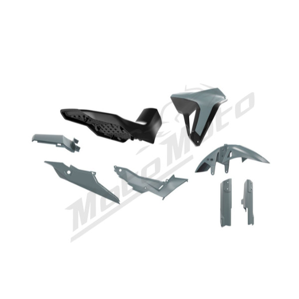 Racetech Plastikų Kompl. + sėdynė HONDA XL 750 TRANSALP 23-25 Pilka/Juoda