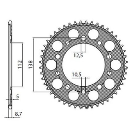 SUNSTAR SPROCKETS Rear Sprocket 530 Honda / Yamaha 600-1100 91-19