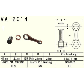 VESRAH Connecting rod Yamaha YFM 600 Grizzly 1998