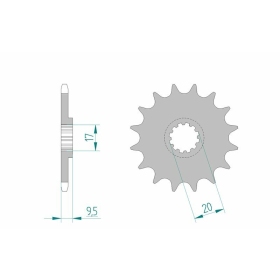 AFAM Steel Standard Front Sprocket 94120 - 420 12-14 teeth KTM SX / HUSQVARNA CR / TC / GAS GAS MC 65cc 98-25
