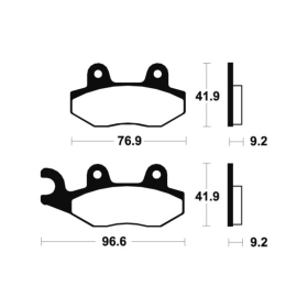 TECNIUM Scooter Organic Brake pads Kymco / Piaggio / Vespa / Peugeot / Aprilia 50/300 67-25