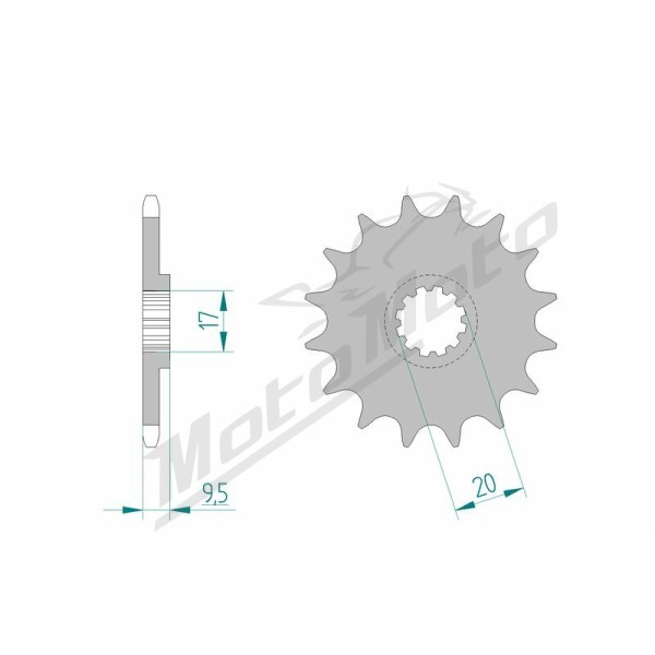 AFAM Steel Standard Front Sprocket 94120 - 420 12-14 teeth KTM SX / HUSQVARNA CR / TC / GAS GAS MC 65cc 98-25