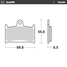 MOTO-MASTER Ceramic Front Brake Pads MZ / Triumph / Suzuki / Yamaha 250-2300 88-18