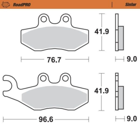 MOTO-MASTER Sinter Brake Pads Aprilia / Derbi / Gilera / Peugeot / Piaggio / Vespa 50-800 02-24 