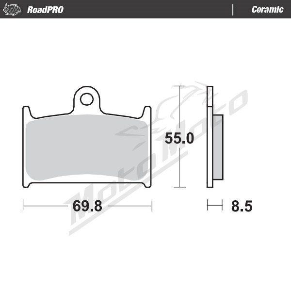 MOTO-MASTER Ceramic Front Brake Pads MZ / Triumph / Suzuki / Yamaha 250-2300 88-18