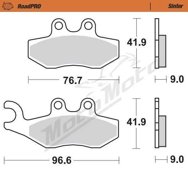 MOTO-MASTER Sinter Brake Pads Aprilia / Derbi / Gilera / Peugeot / Piaggio / Vespa 50-800 02-24 