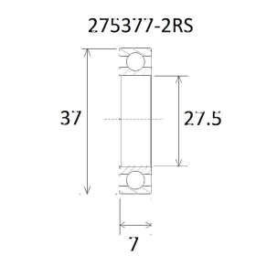 BLACK BEARING B3 Bearing 27.5x37x7 mm MR27537-2RS