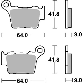 Sbs promotion brake pads kh368 street standart BMW / Gas Gas / Husaberg / Husqvarna / KTM / Rieju / Sherco / SWM / WRM 125-530 03-23