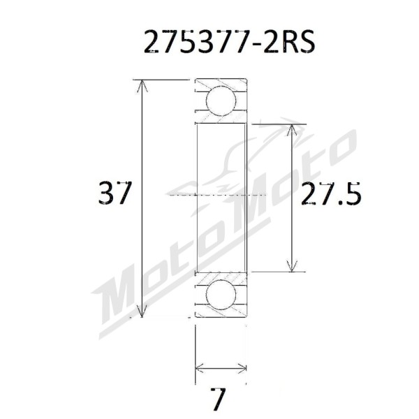 BLACK BEARING B3 Bearing 27.5x37x7 mm MR27537-2RS