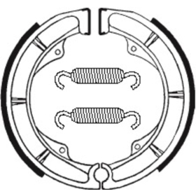 TECNIUM Street/ATV Organic Brake shoes BA018 Suzuki GN / GNX / GR / GS / GSX / GT / LS / LT-F 250-600 79-07