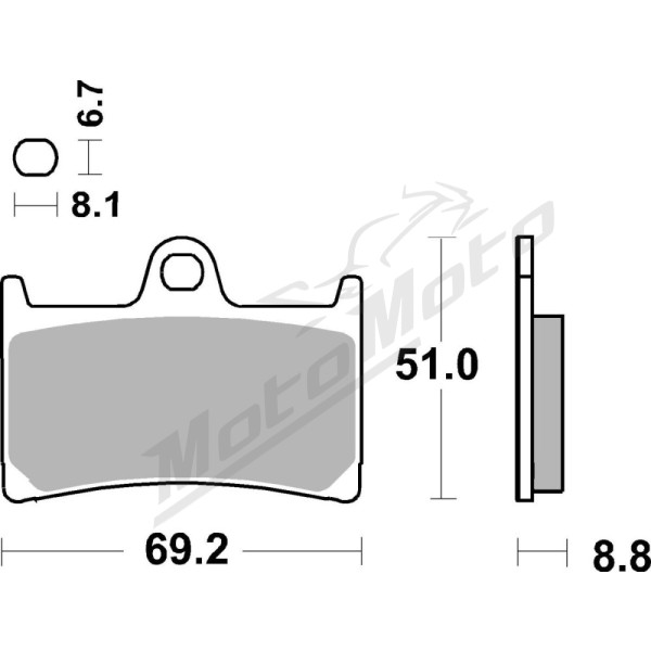 SBS HF Street 634HF Ceramic Organic Brake Pads Yamaha BT / FJ / FJR / FZ / FZS / MT / TDM / TZR / XJR / XSR / XV / YZF / YZF-R 600-1900cc 89->