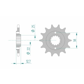 AFAM Steel Standard Front Sprocket 24505 - 520 13-15 teeth KAWASAKI KL / KLX / KLR 650cc 89-19