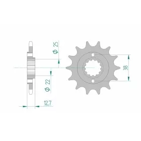 AFAM Steel Standard Front Sprocket 24505 - 520 13-15 teeth KAWASAKI KL / KLX / KLR 650cc 89-19