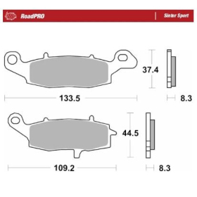 MOTO-MASTER Sinter Sport Front Brake Pads Kawaskai / Suzuki 250-1700 92-25 