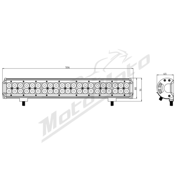 Kinwons Universal Led Bar 10-30V 126W Combo