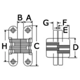 Osculati Hidden hinges