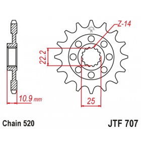 Front sprocket JTF707