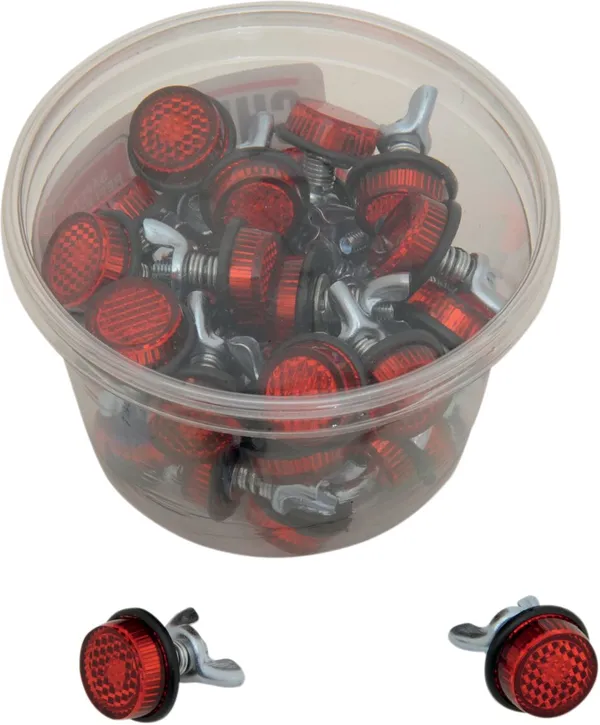 CHRIS PRODUCTS License Plate Reflectors 40pcs. Red