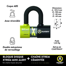 AUVRAY Xtrem Mini disc lock with alarm