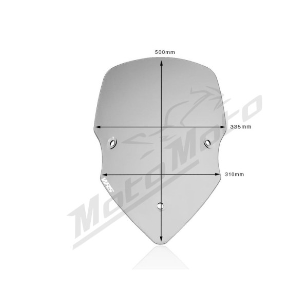 WRS DU008F INTERMEDIO Windscreen Smoke Ducati Multistrada 950-1260cc 15-24