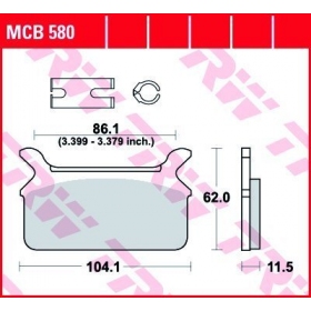 STABDŽIŲ TRINKELĖS TRW MCB580 STANDARD