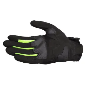LS2 Atom Textile/Leather Men Gloves Black/Yellow