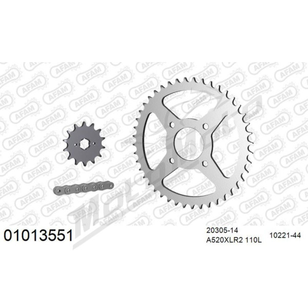 AFAM Chain Kit 520 14/44 110 links Honda XL 125cc 00-16