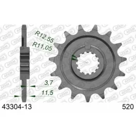AFAM plieninė standartinė priekinė žvaigždutė 43304 - 520 13-14 dantukų SHERCO SE / SE-F / SE-R / SEF-R / SC / SCF 250-450cc 14-23