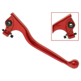 Brake lever Tec-X DERBI/ PEUGEOT/ GILERA/ BETA/ RIEJU/ GAS GAS/ ITALJET 50-280cc 1994-2010 Red