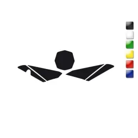 BLACK CROSS FRONT PLATE STICKER HUSQVARNA TC449 2011-2013