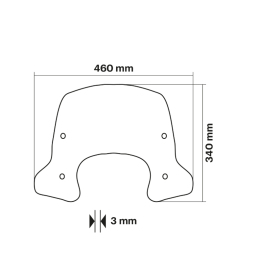 Windscreen MALOSSI Sport Kymco Like 50-150 17-24 AIR 4T