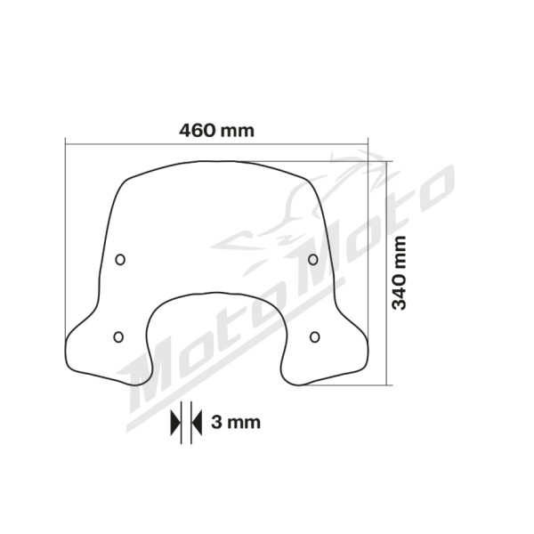 Windscreen MALOSSI Sport Kymco Like 50-150 17-24 AIR 4T