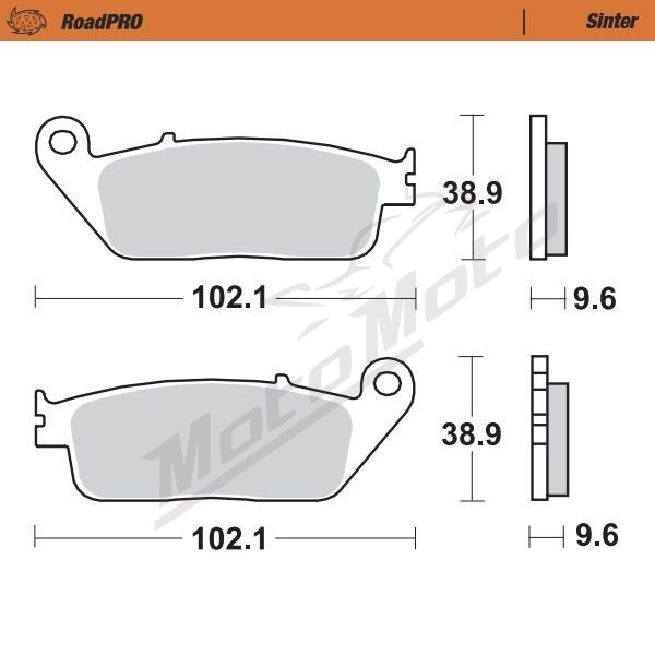 MOTO-MASTER Roadpro Front Brake Pads Daelim / Honda 125-750 94-20
