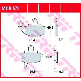 BRAKE PADS TRW MCB573 STANDARD