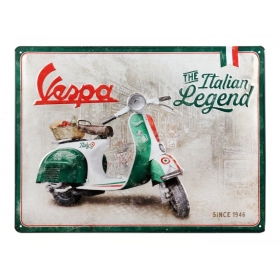 Metal tin sign VESPA LEGEND 30x40