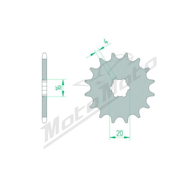 AFAM Steel Standard Front Sprocket 22101 - 420 12 teeth ​​​​​​​SUZUKI TS / ZR 50cc 79-93