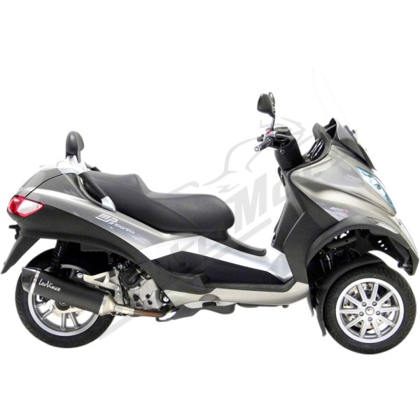 LEOVINCE Nero Slip-On Muffler - Stainless Steel PIAGGIO MP3 400-500 08-16