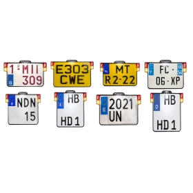 HEINZ BIKES Universal License Plate Holder With Lights