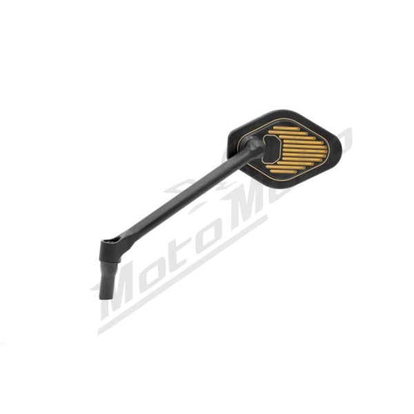 DRAG SPECIALTIES Adjustable Mirror Long Stem (18 cm) Black & Gold Edition M8