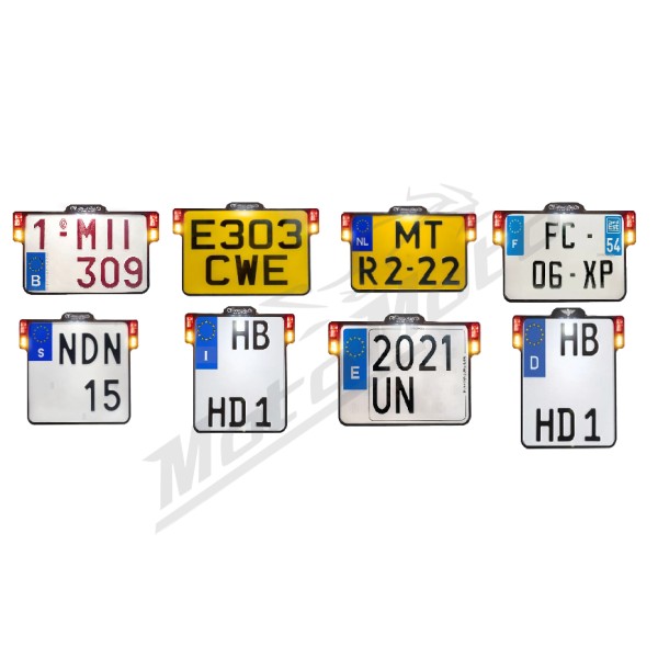 HEINZ BIKES Universal License Plate Holder With Lights